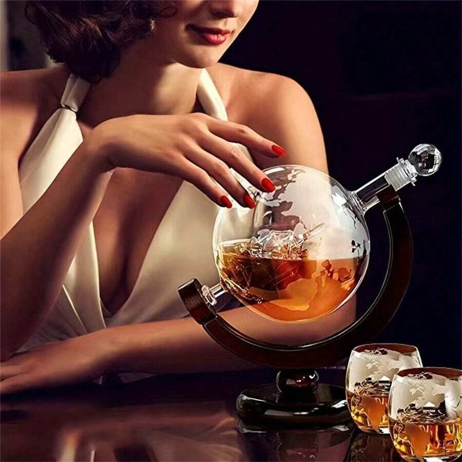 Decanter Globe Set - طقم قوارير على شكل كرة أرضية