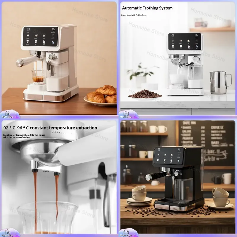 Home Bar And Coffee - ماكينة قهوة إسبريسو بضغط 20 بار