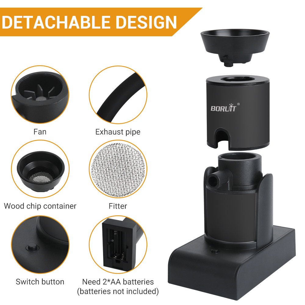 BORUiT SK305 الدخان Infuser ال - مراجعة Smoking Gun Kit وسعره