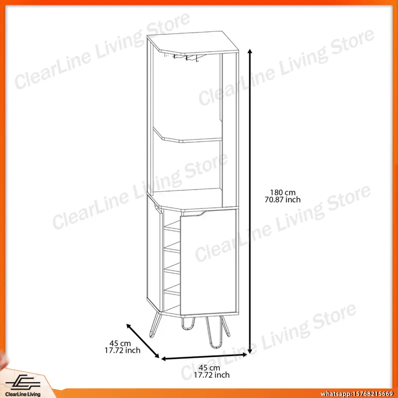خزانة بار زاوية مع 6 رفوف مدمج - مراجعة Home Bar Shelves وسعره