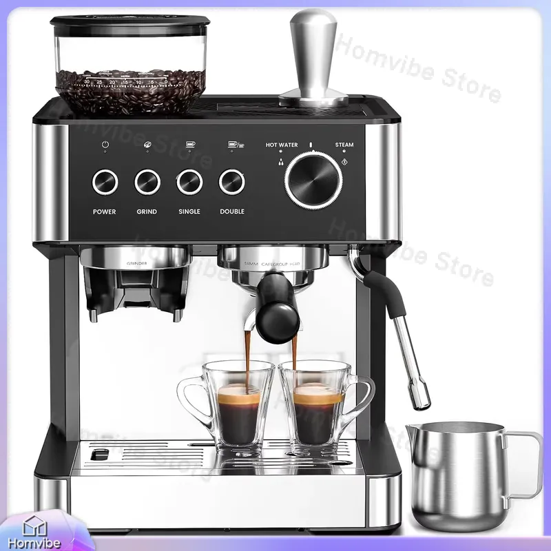 ماكينة إسبريسو بقوة 20 بار مع  - مراجعة Home Bar And Coffee وسعره