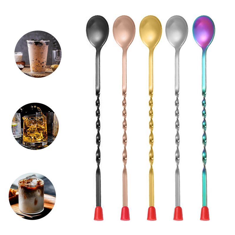 100 قطعة/الوحدة الفولاذ المقاو - مراجعة Bar Spoon Twisted وسعره