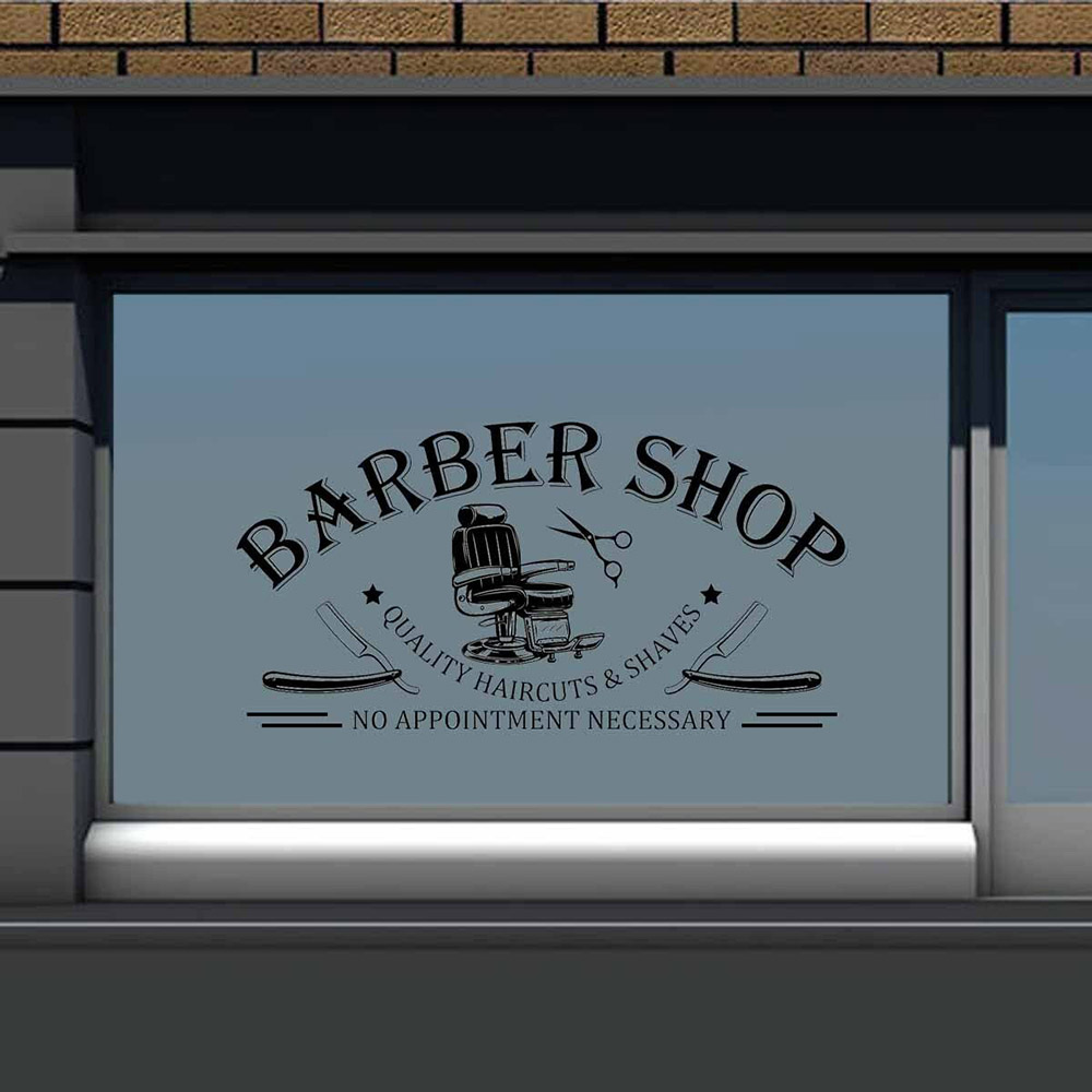 صالون حلاقة نافذة ملصق فنون جد - مراجعة Home Barbershop وسعره