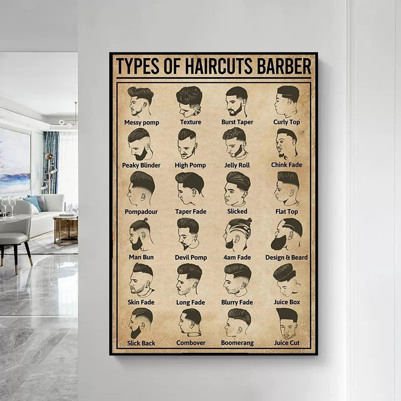 ملصق وطباعة على قماش بتصميمات  - مراجعة Home Barbershop وسعره