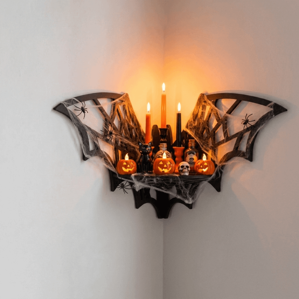 رف زاوية خشبي بتصميم مجوف مثبت - مراجعة Home Bar Shelf وسعره
