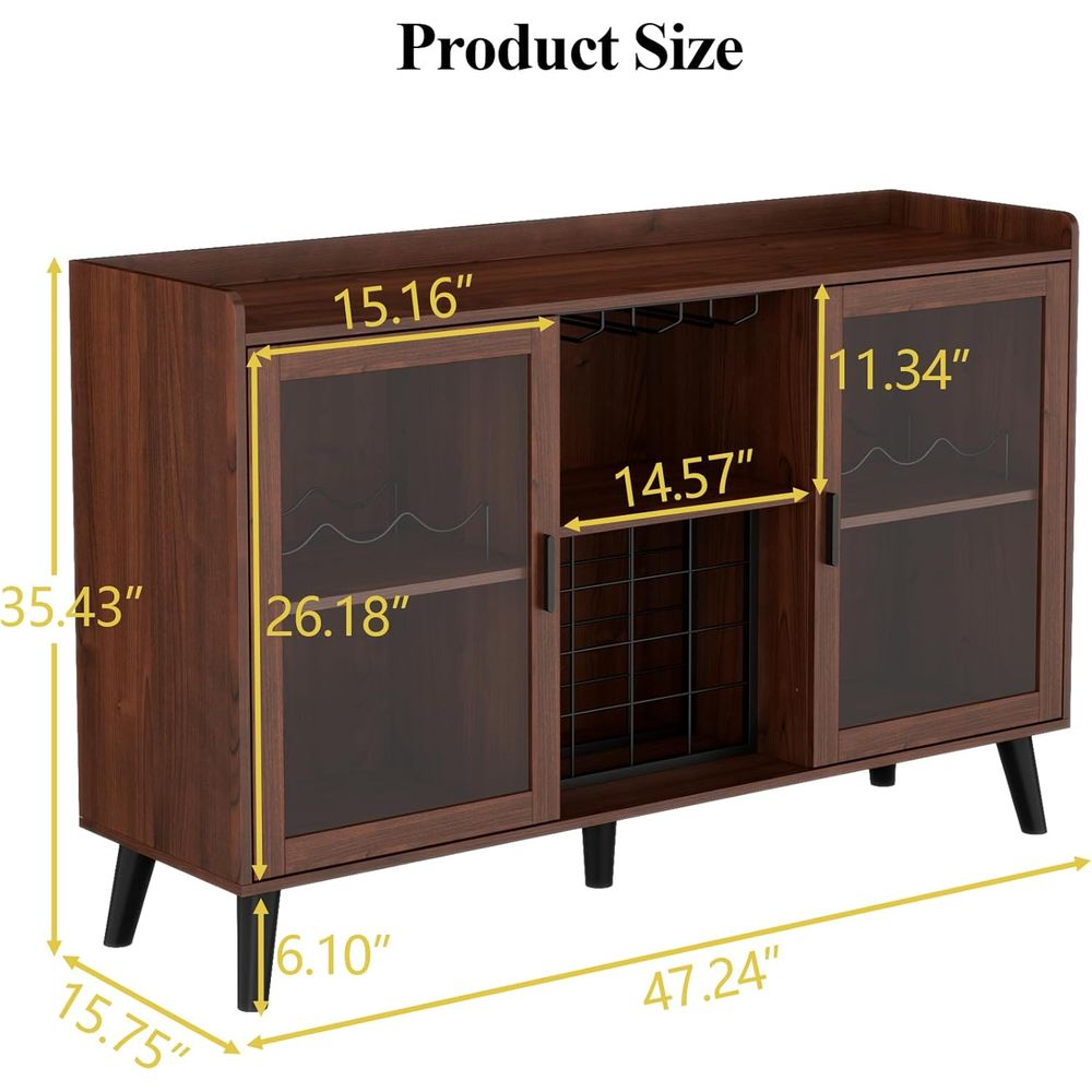 خزانة بار نبيذ مع إضاءة LED، خ - مراجعة Home Bar Shelves وسعره
