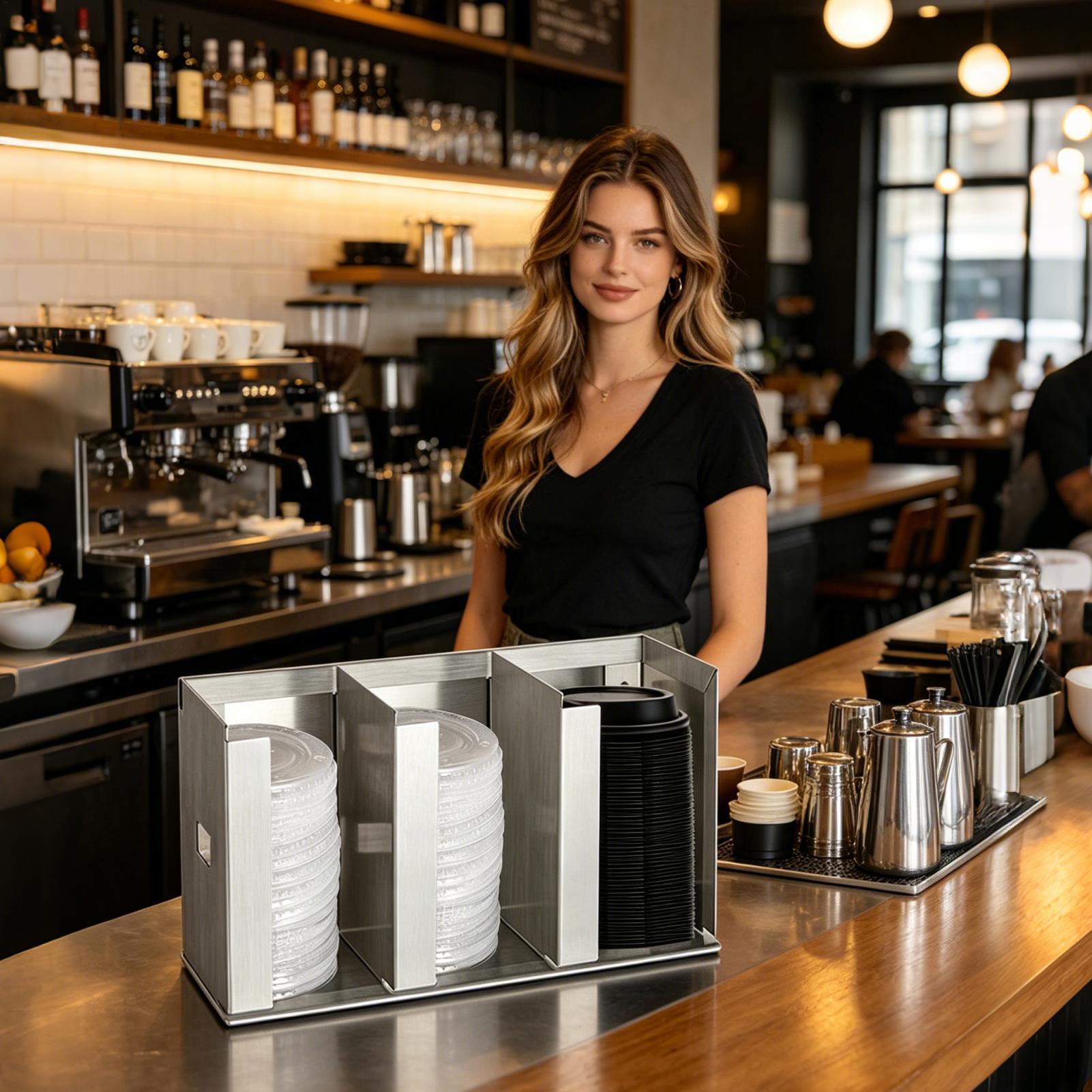 حامل أكواب وأغطية من الفولاذ ا - مراجعة Home Bar And Coffee وسعره