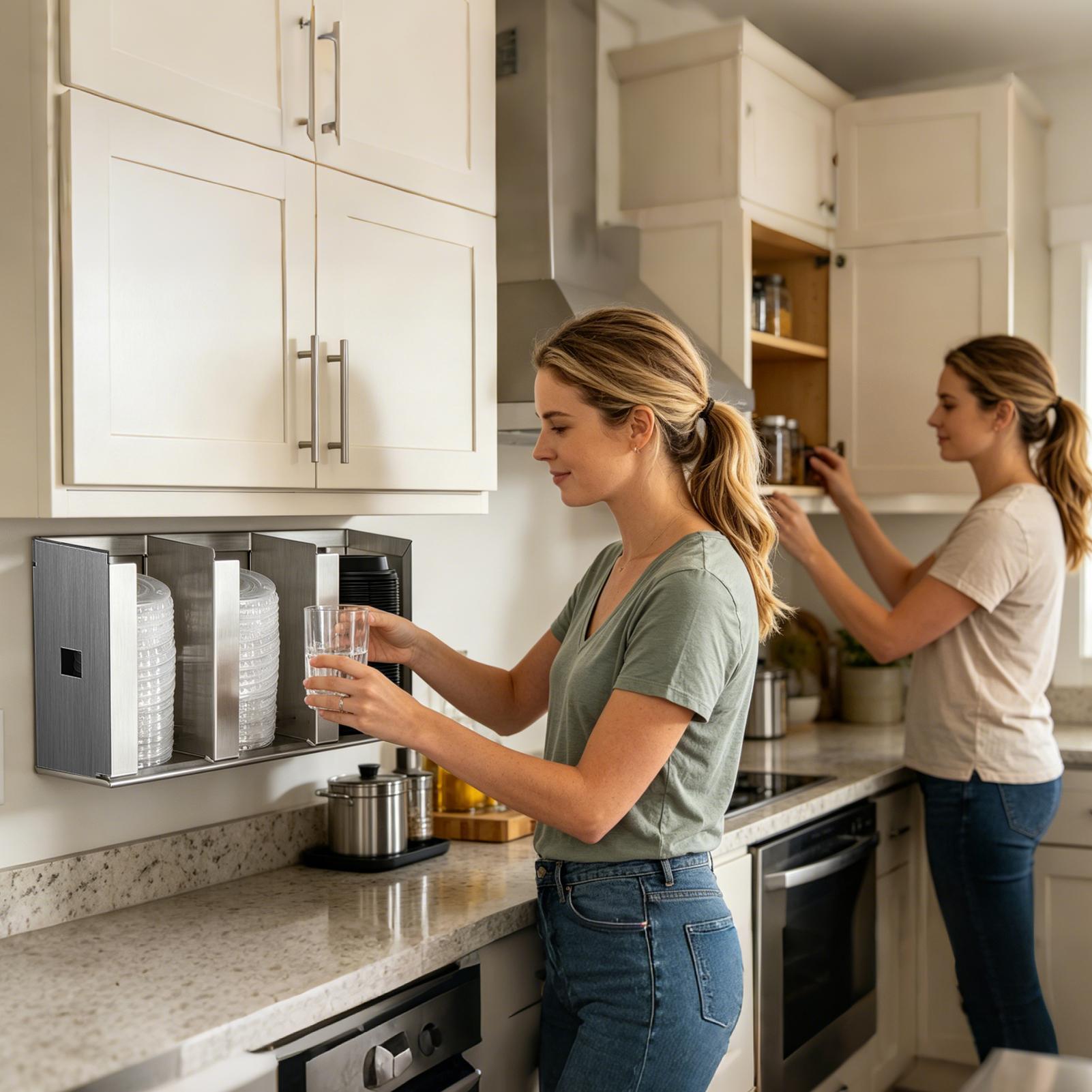 حامل أكواب وأغطية من الفولاذ ا - مراجعة Home Bar And Coffee وسعره