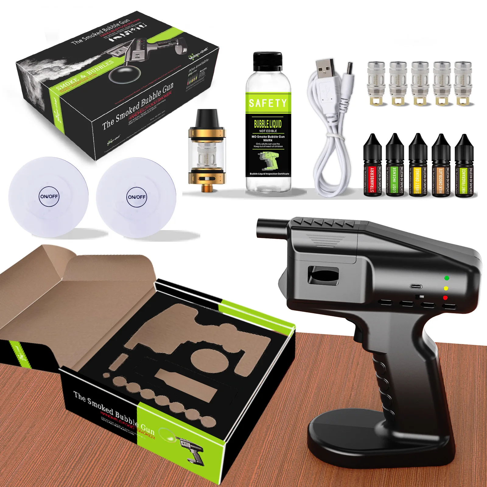 مفجر نكهة USB كهربائي ، مسدس د - مراجعة Smoking Gun Kit وسعره