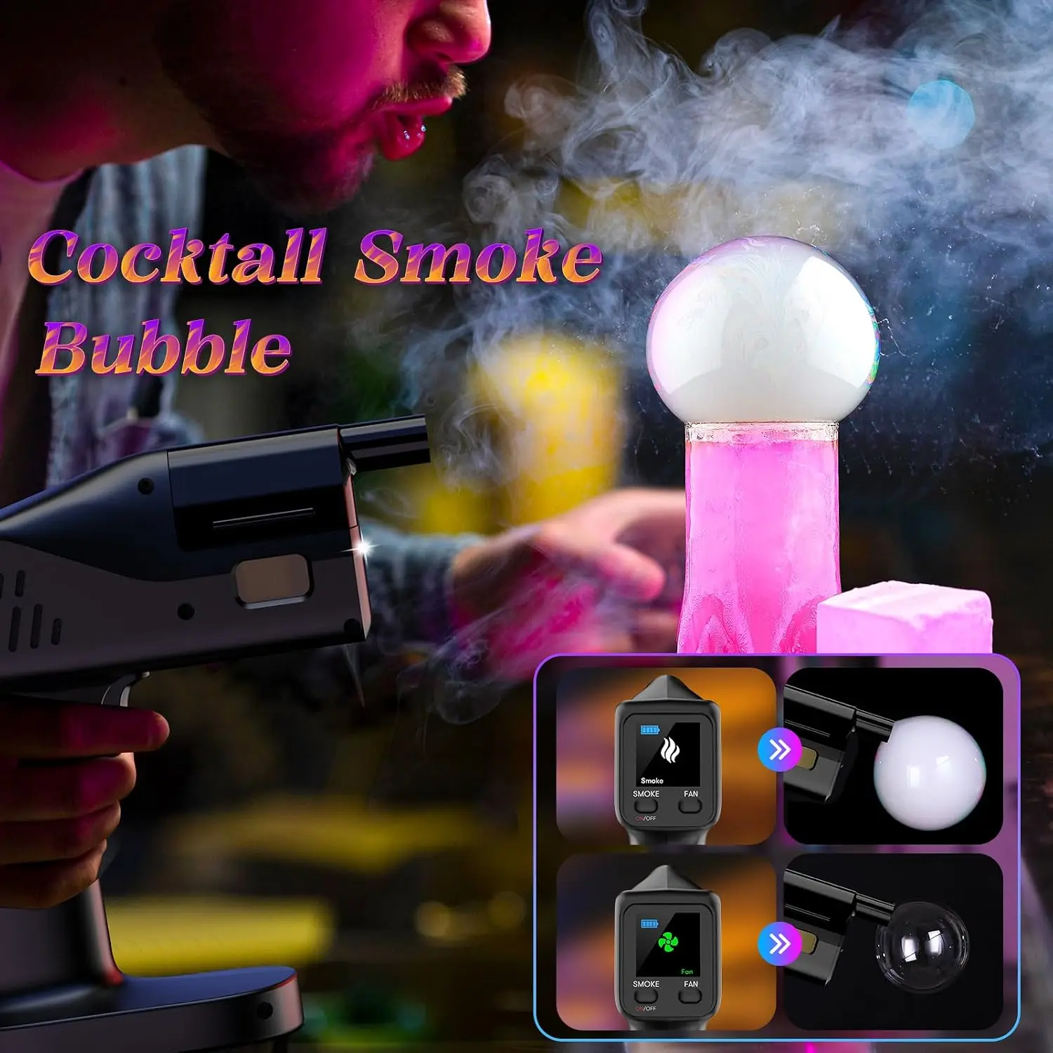 مجموعة مسدس فقاعات الدخان الكه - مراجعة Smoking Gun Kit وسعره