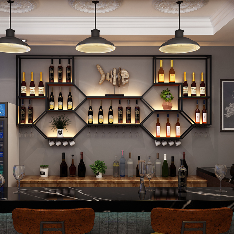 رفوف معدنية خزانة مشروبات غرفة - مراجعة Home Bar Shelf وسعره