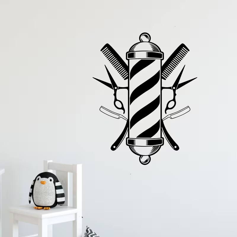 ملصق جداري لصالون الحلاقة، ديك - مراجعة Home Barbershop وسعره